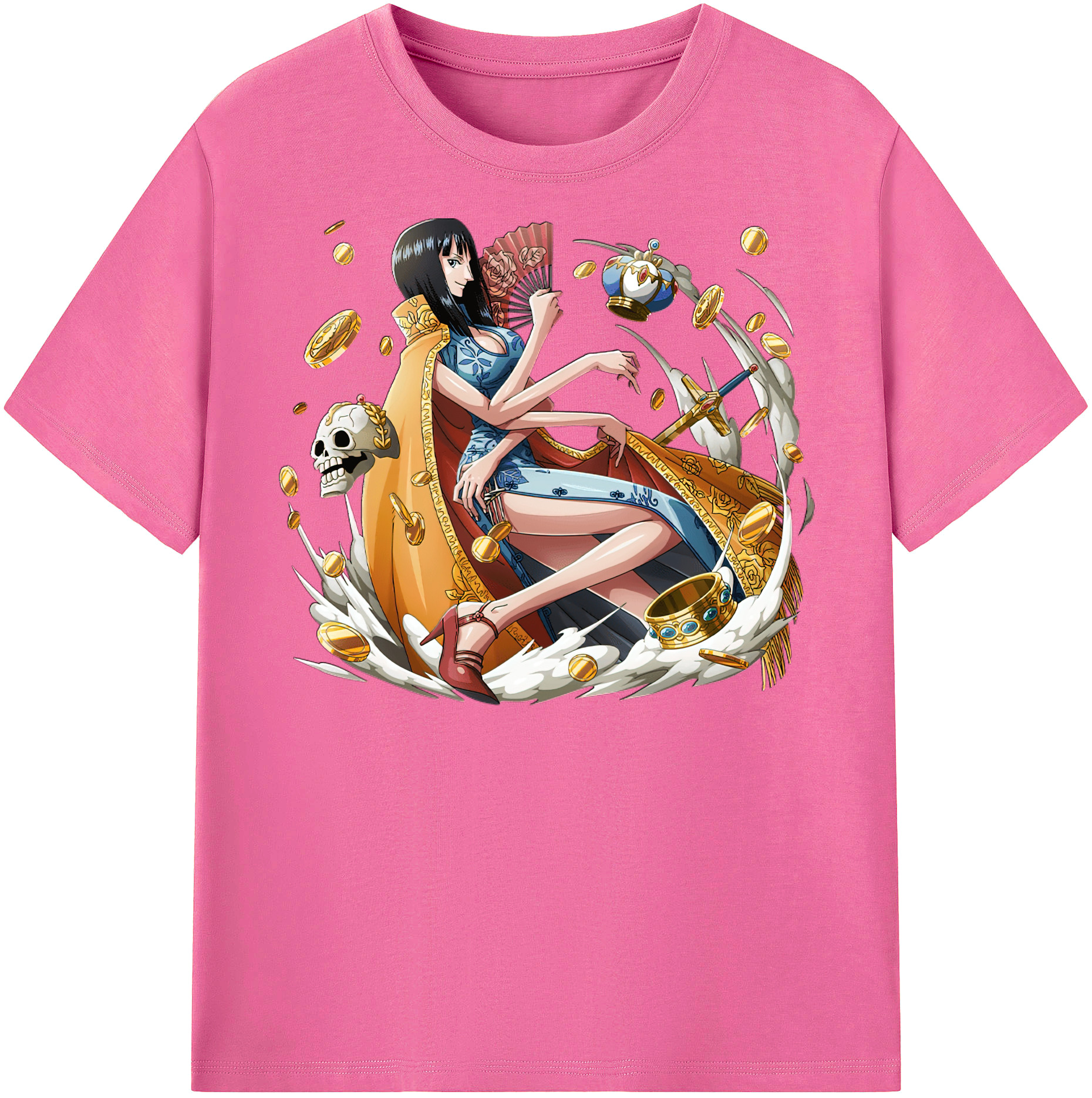 ワンピース ニコ・ロビン ONE PIECE Nico Robin レディースカジュアルプリントTシャツ（綿100％）